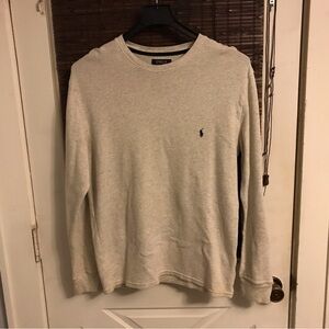 Polo Ralph Lauren Long Sleeve Custom Slim Fit Solid Thermal Shirt with Pony